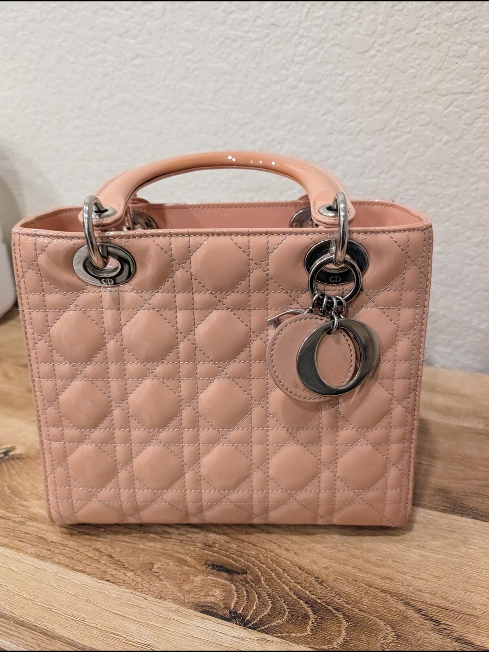 Dior Pink Quilted Lady Dior Top-Handle Satchel